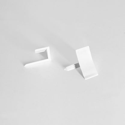 White SmarterTrim end cap finishing piece for Smart Trim or Smart Edge installation with Smart Film