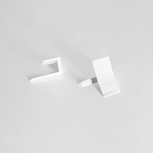 White SmarterTrim end cap finishing piece for Smart Trim or Smart Edge installation with Smart Film