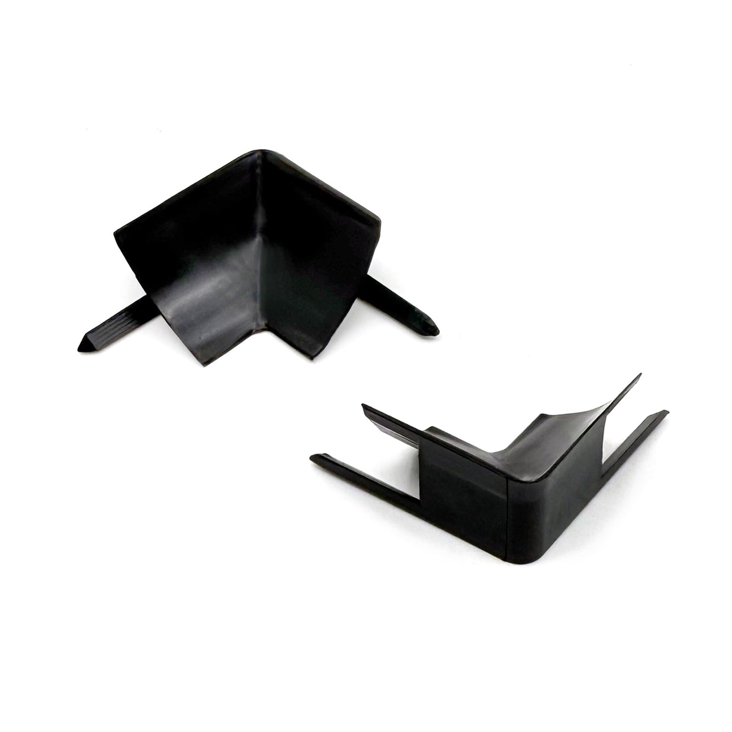 Black SmarterTrim inside corner finishing piece for modern interior trim