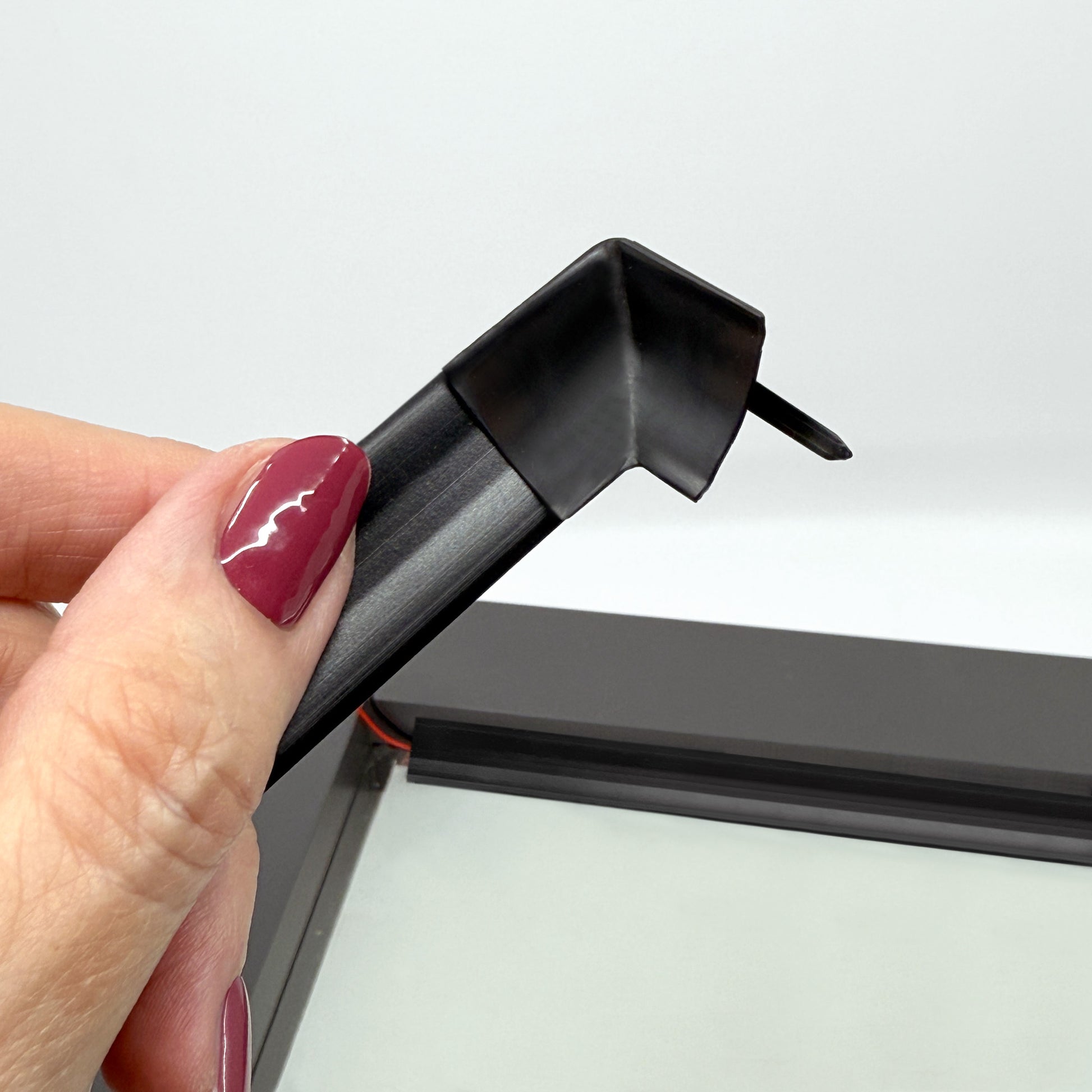 smartertrim inside corner installed on trim showing clean finished interior corner